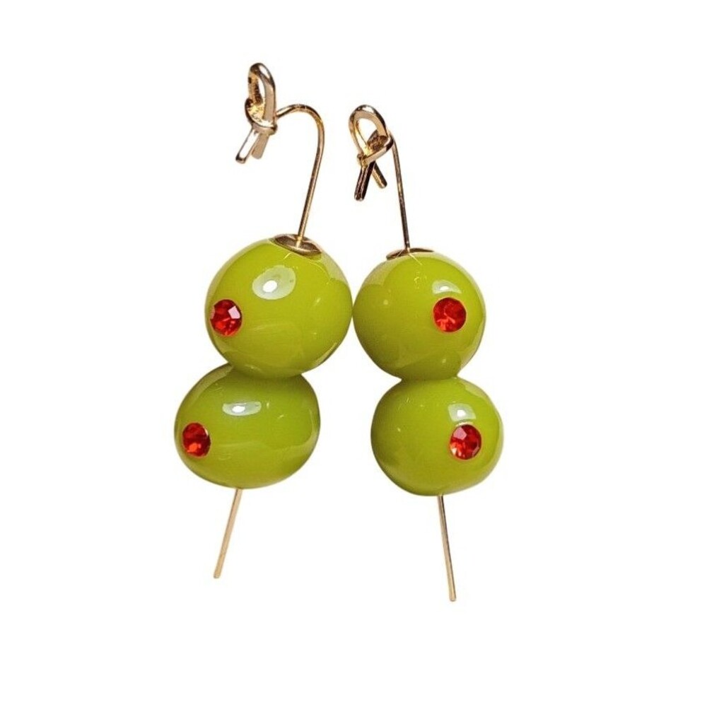 Piper K Martini Olive Earrings NWOT